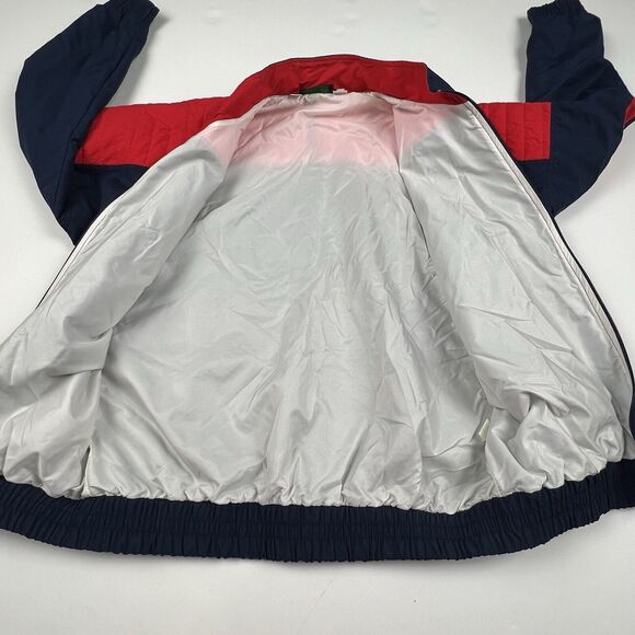 Vintage Abercrombie & Fitch Jacket Adult Navy Red Zip Up Made In USA Medium - Picture 10 of 11